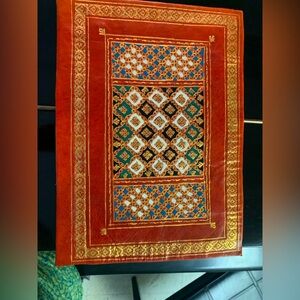 Vintage Italian leather 22 carat gold embossed book cover